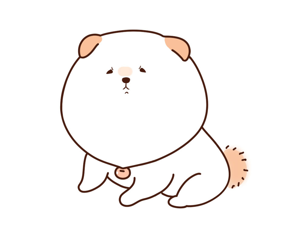 肥嘟嘟的松狮简笔画画法教程