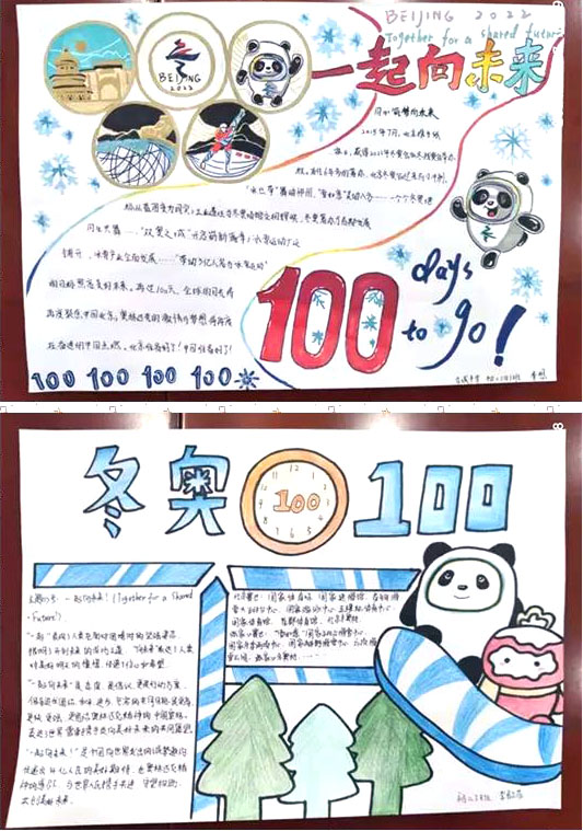 北京冬奥会倒计时100天主题绘画图片-图2