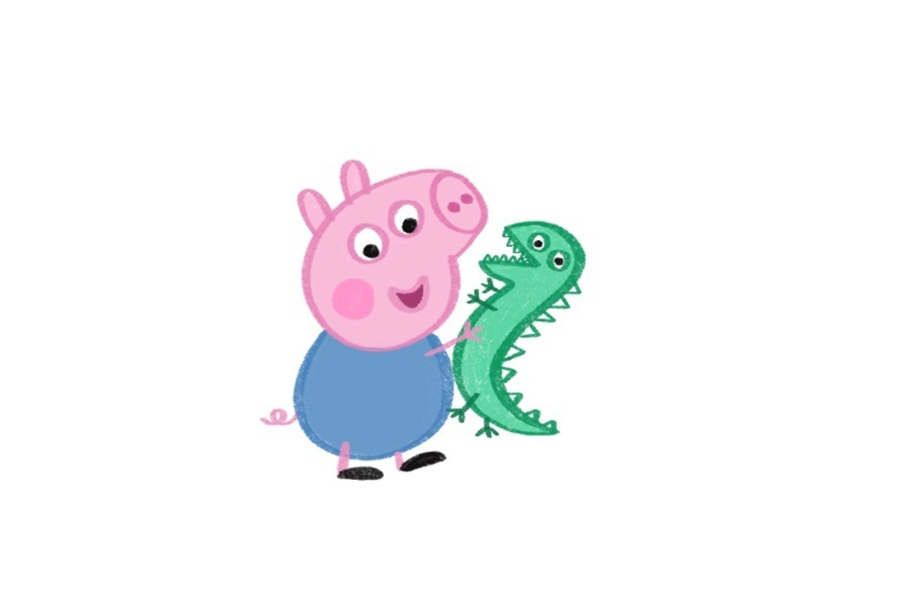 乔治和他的小恐龙简笔画画法步骤