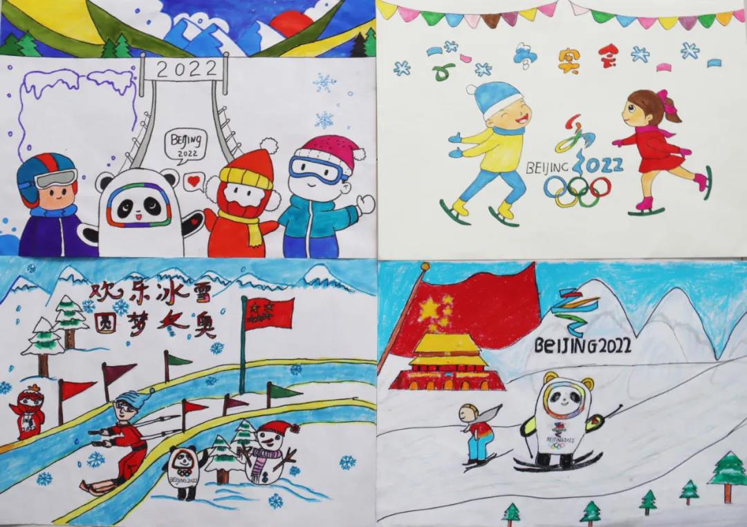北京冬奥会儿童画绘画作品展-图1