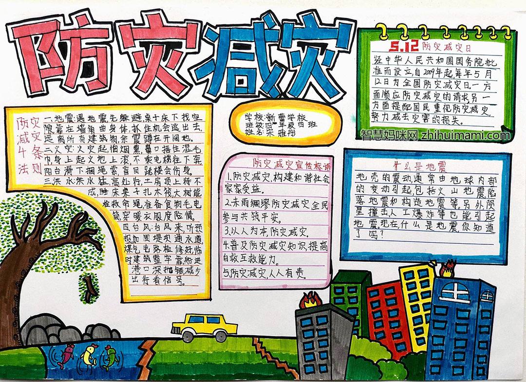 防灾减灾日手抄报一等奖-图4