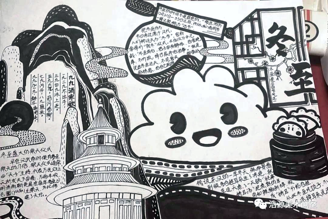 2021年冬至手抄报设计欣赏-图4