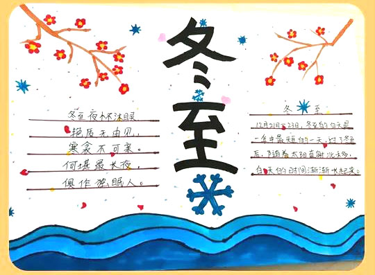二十四节气-冬至手抄报图片及内容-图1
