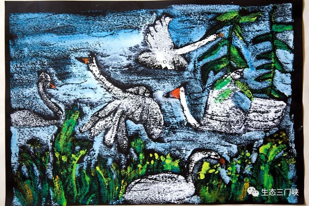 保护野生动物主题绘画作品-图2