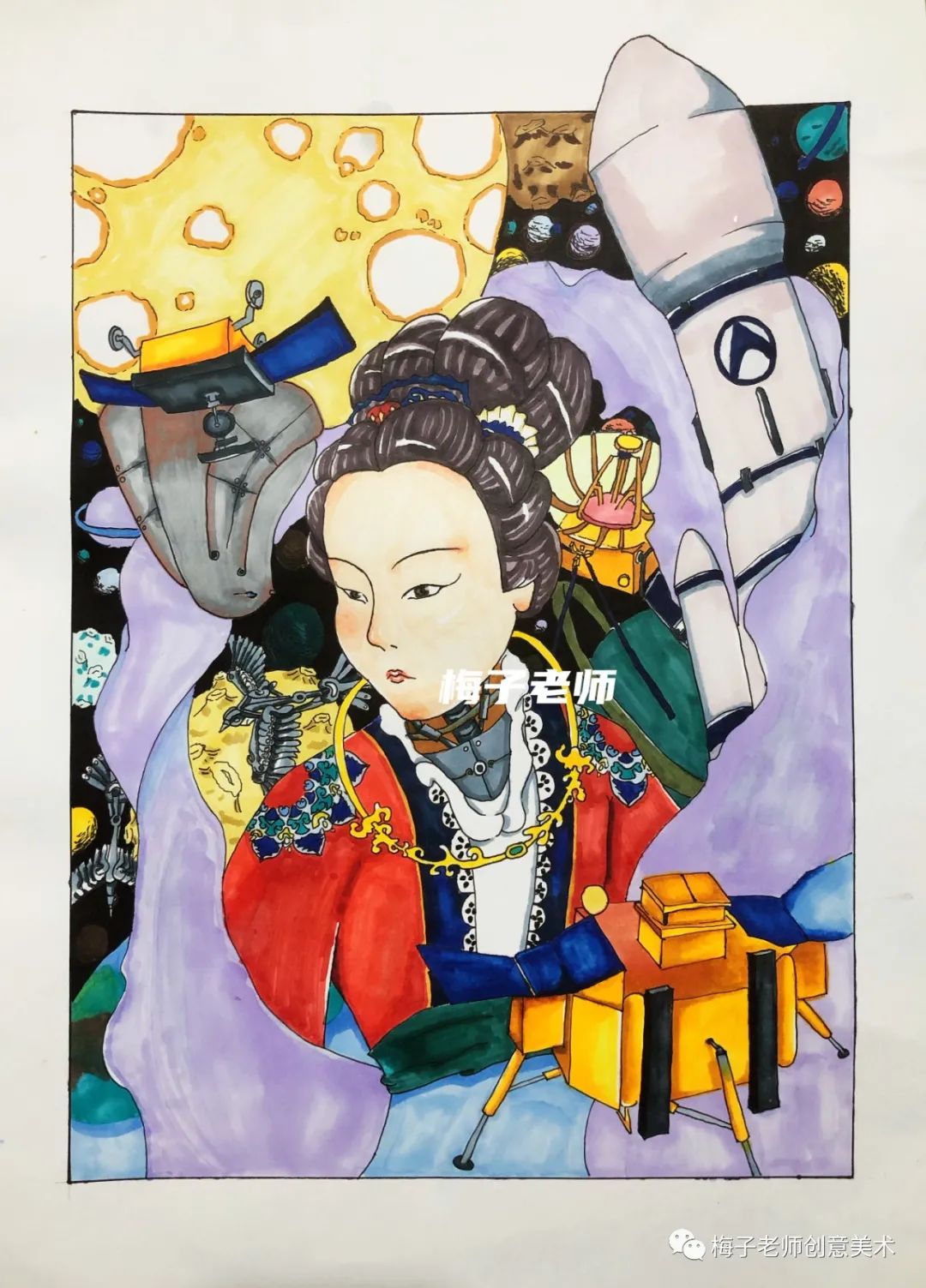 中国科技儿童创意画-图4