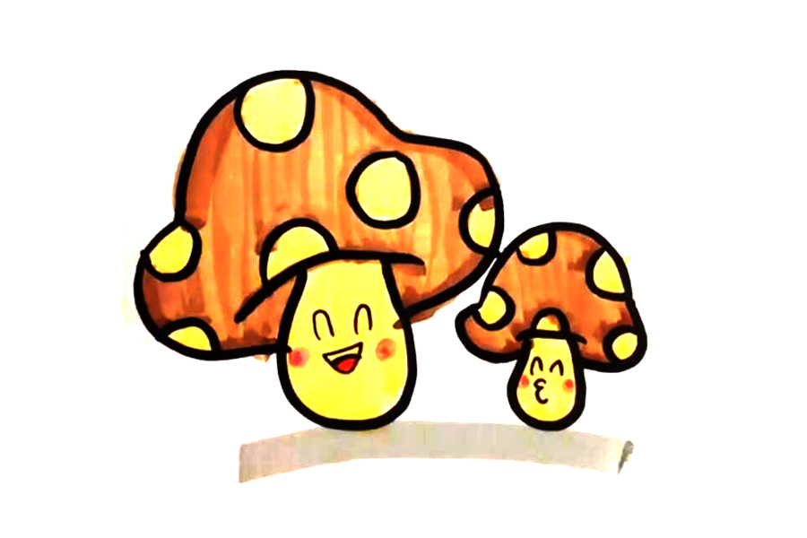 蘑菇怎么画