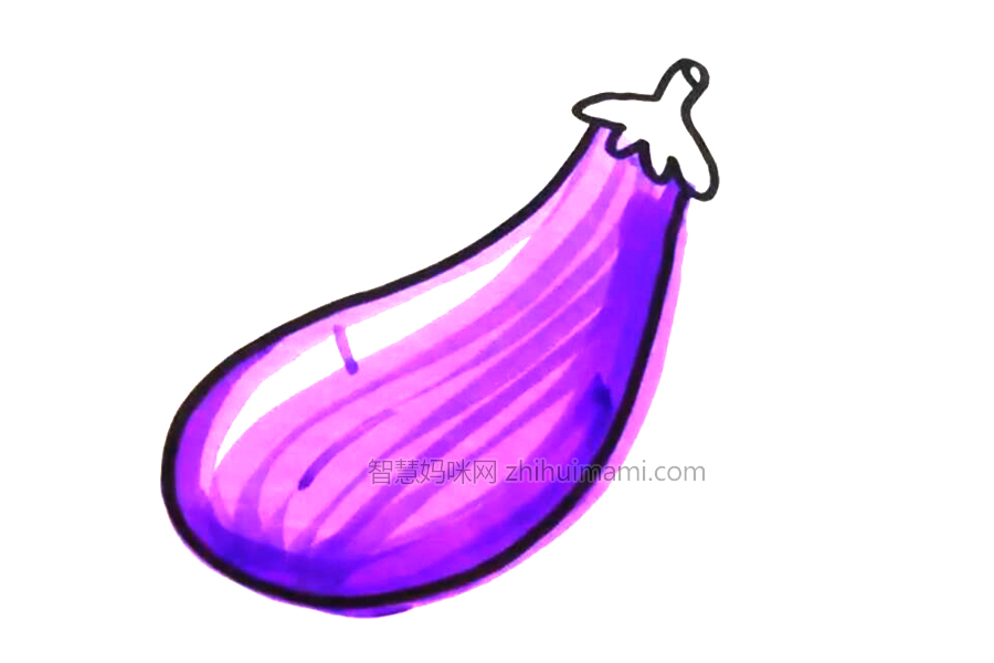 可爱茄子怎么画-图3