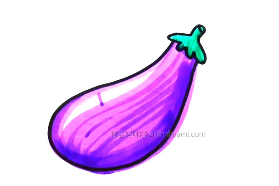 可爱茄子怎么画-图4