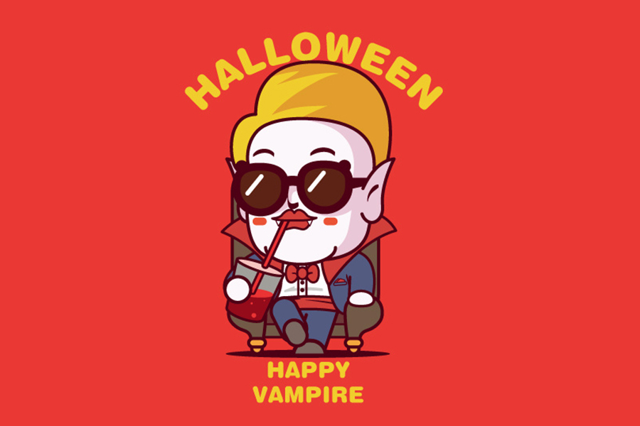 一组萌萌哒万圣节小鬼简笔画图片-图3