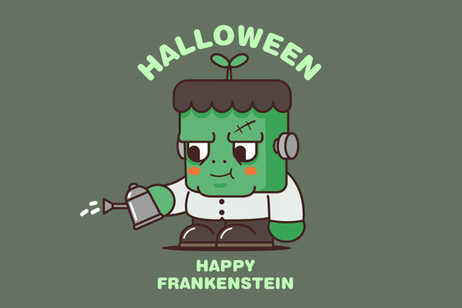 一组萌萌哒万圣节小鬼简笔画图片-图6