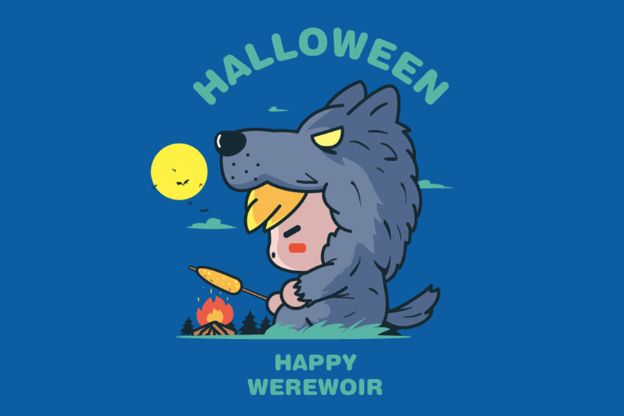 一组萌萌哒万圣节小鬼简笔画图片-图8