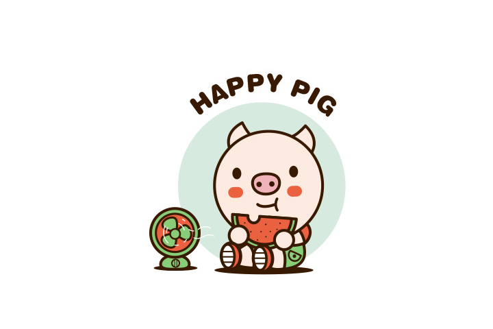 步骤8：吹风扇的小猪