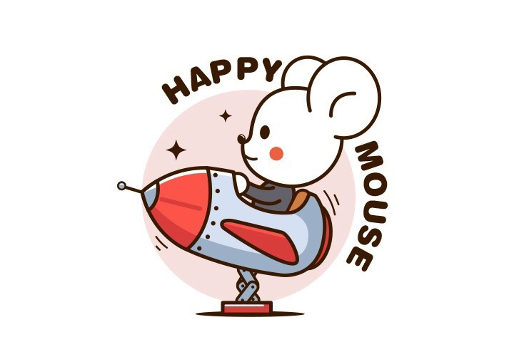 步骤4：小老鼠坐火箭