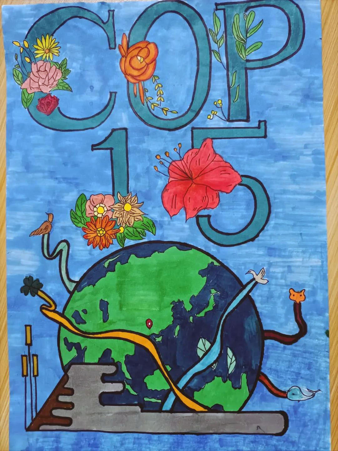 生物多样性保护主题绘画作品-图2