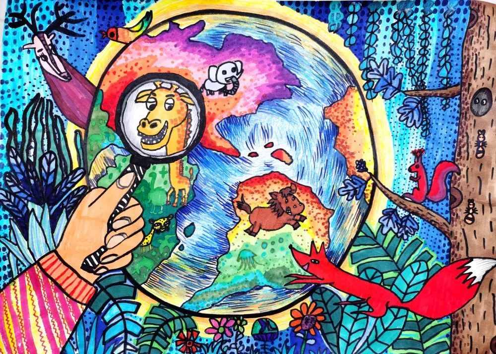 我眼中的生物多样性主题绘画-图3