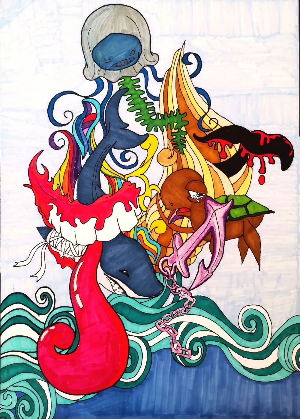 保护生物多样性儿童创意画-图4