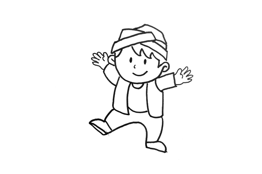 少数民族小男孩怎么画-图3