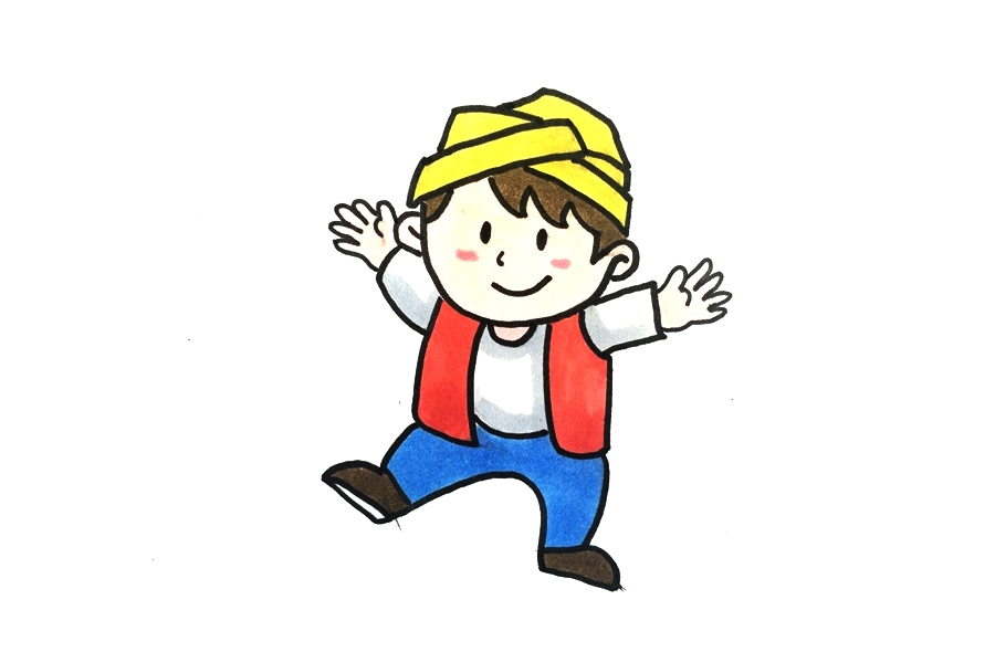 少数民族小男孩怎么画