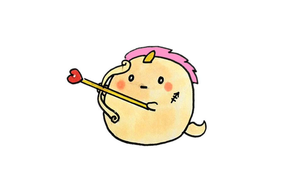 可爱卡通射手座简笔画教程