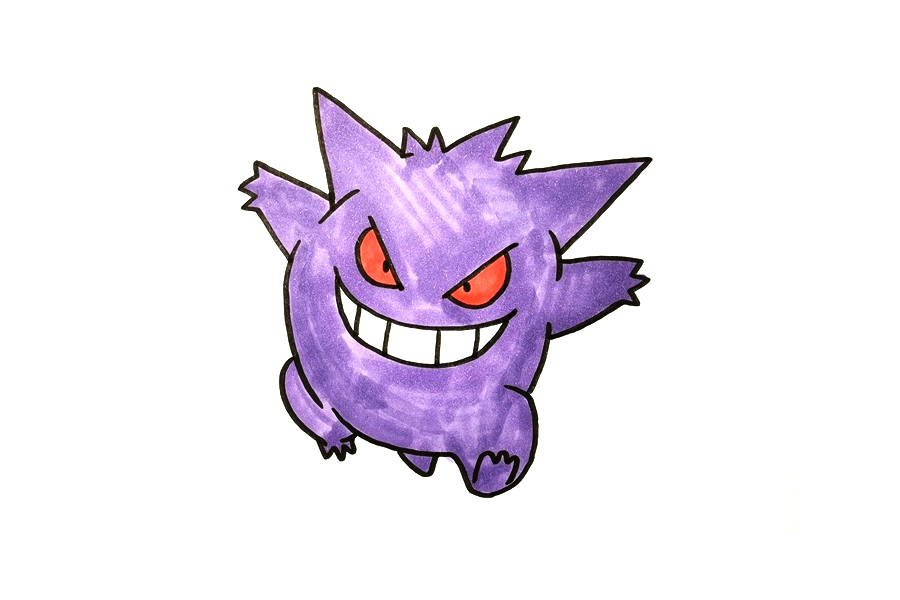 神奇宝贝耿鬼简笔画