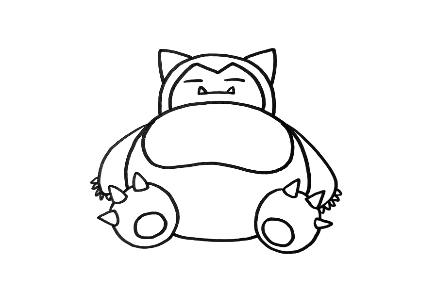 神奇宝贝卡比兽简笔画-图4