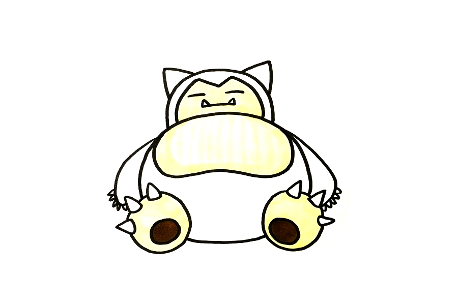 神奇宝贝卡比兽简笔画-图5