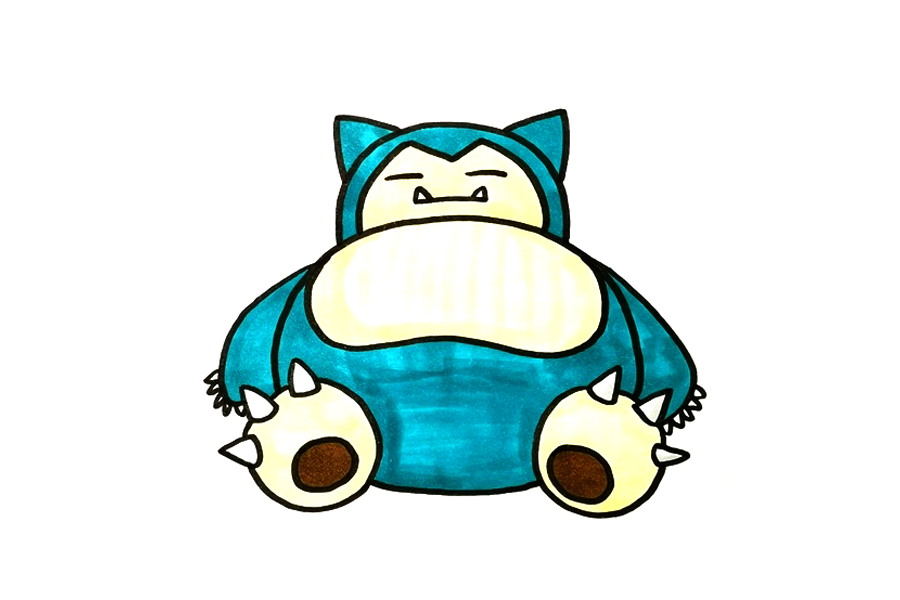 神奇宝贝卡比兽简笔画