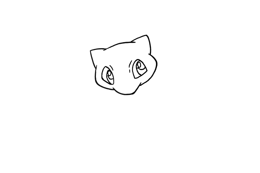 神奇宝贝梦幻简笔画-图1