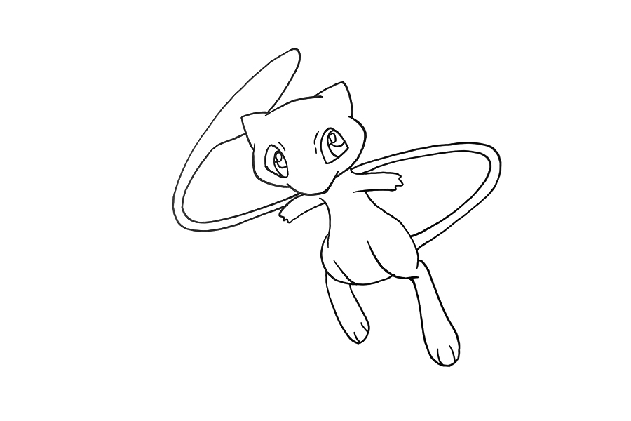 神奇宝贝梦幻简笔画-图3