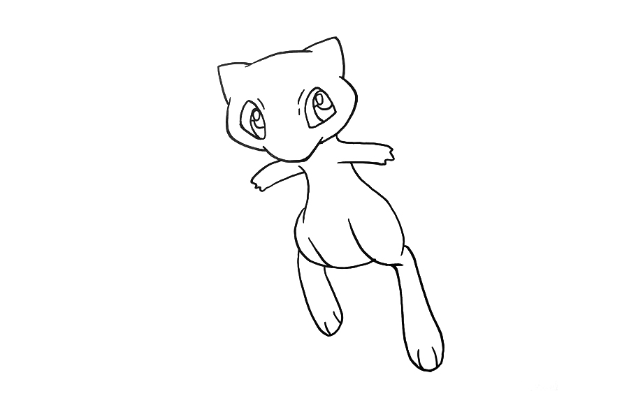 神奇宝贝梦幻简笔画-图2