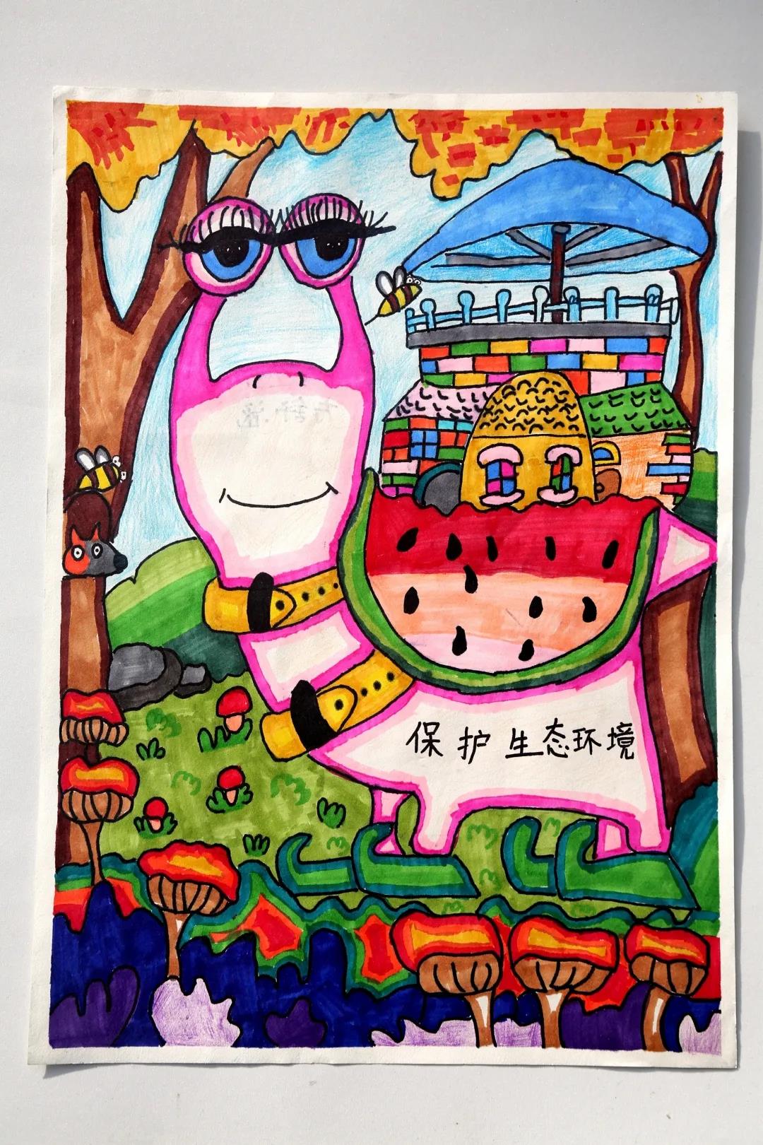 保护生态多样性儿童画画