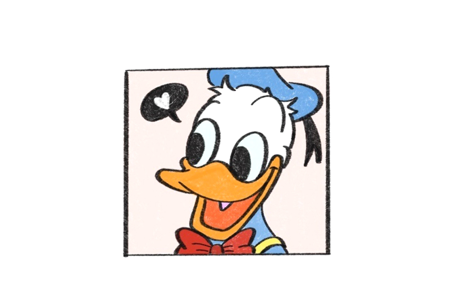 唐老鸭的简单画法教程