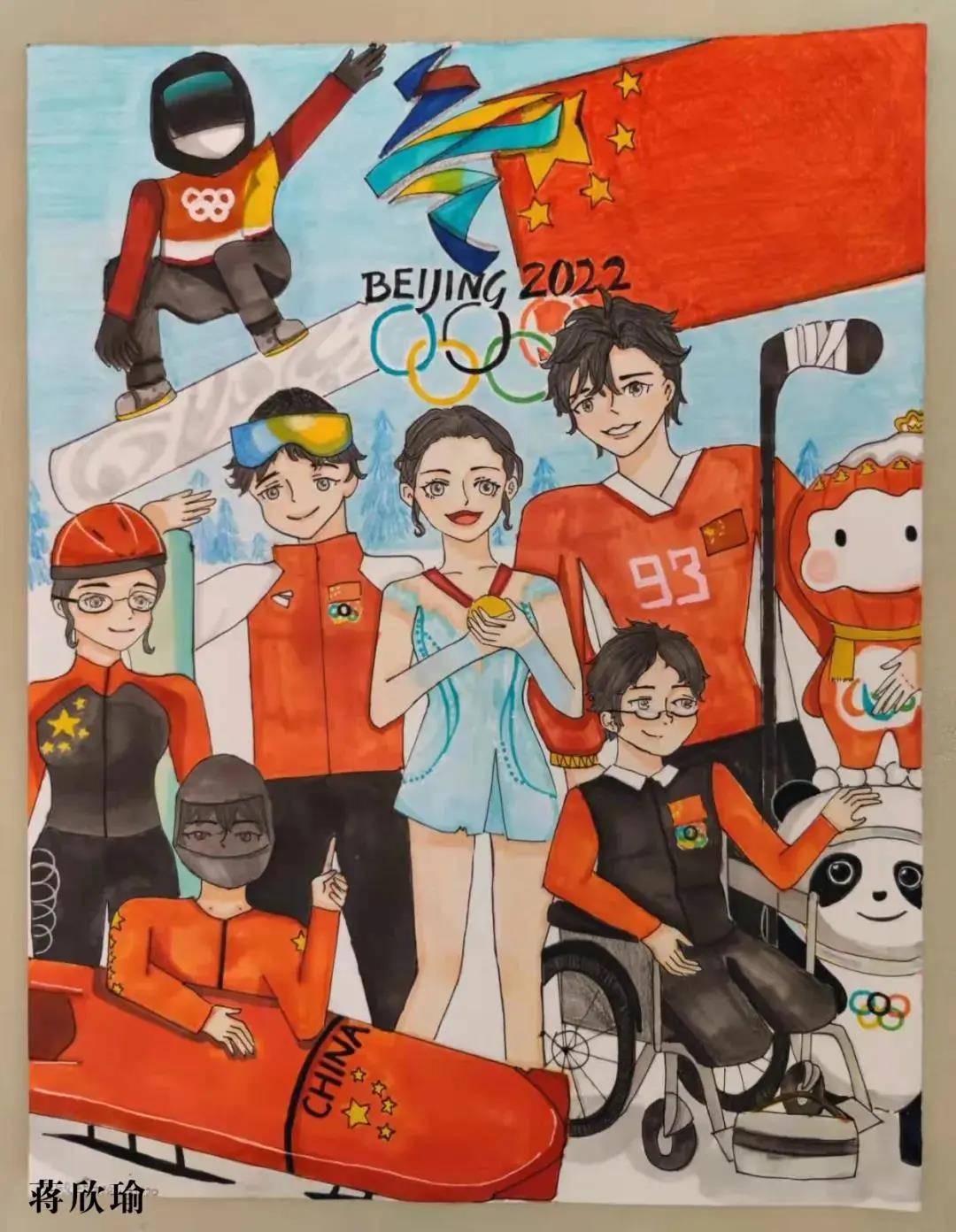 北京冬奥会和冬残奥会绘画图片-图2