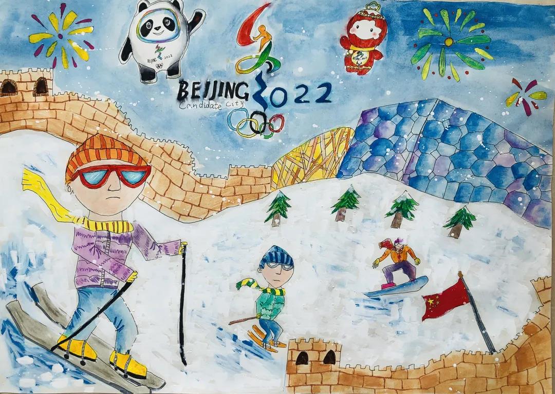 北京冬奥会和冬残奥会绘画图片-图7