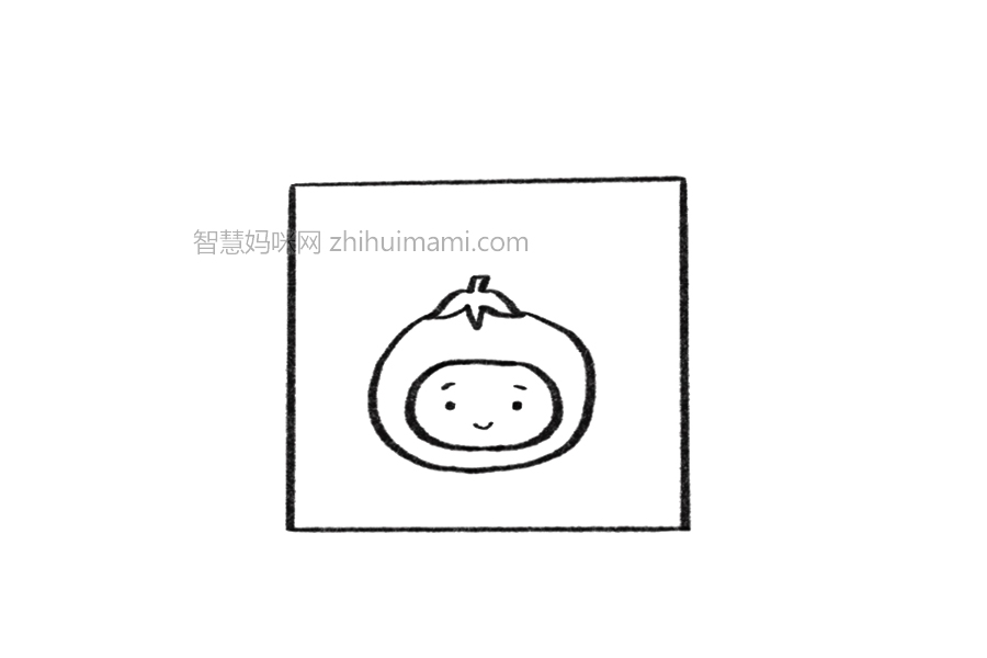 橘子宝宝简笔画画法步骤-图5