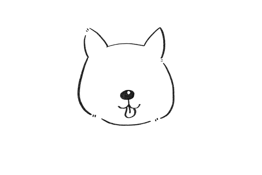 蠢萌的二哈简笔画教程-图3