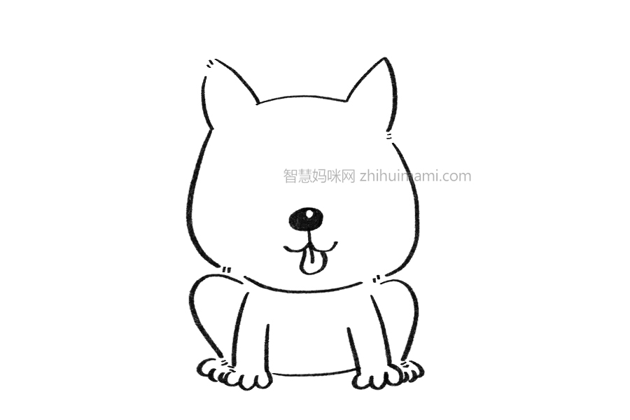 蠢萌的二哈简笔画教程-图7