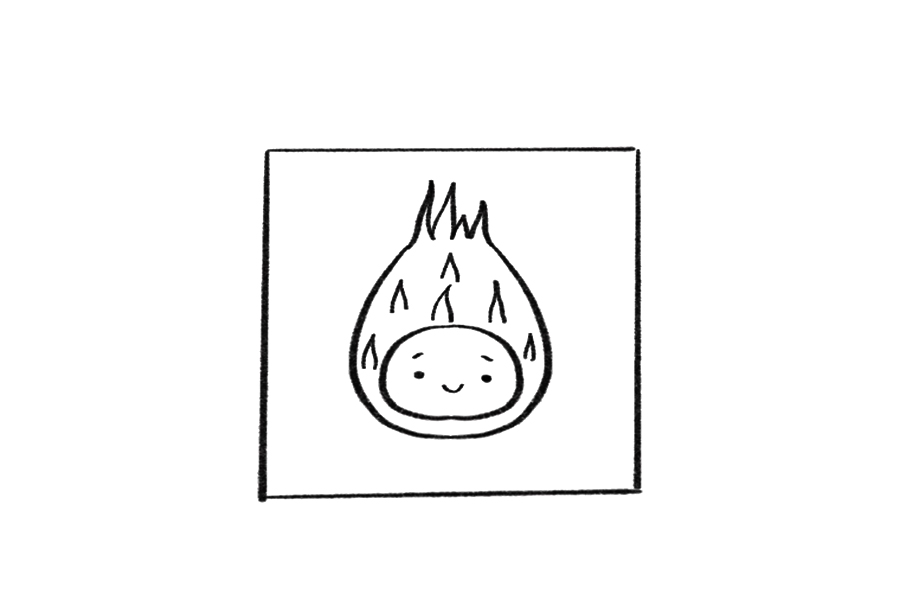 火龙果宝宝简笔画画法步骤-图6