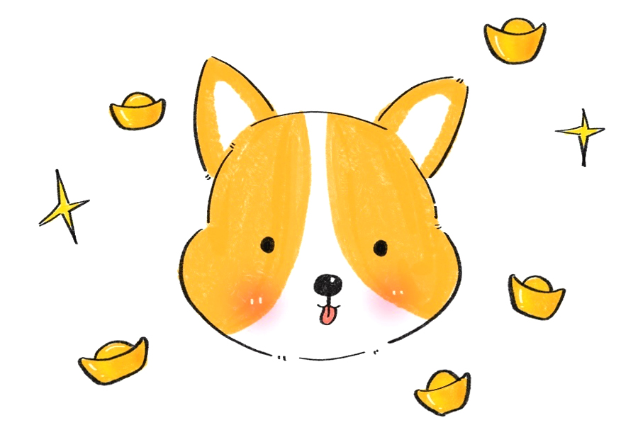 短腿柯基简笔画画法步骤