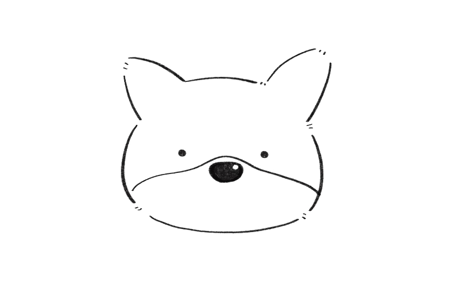 新年旺柴犬简笔画教程-图4