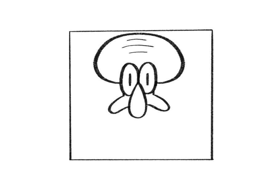 永远丧着脸的章鱼哥怎么画-图4