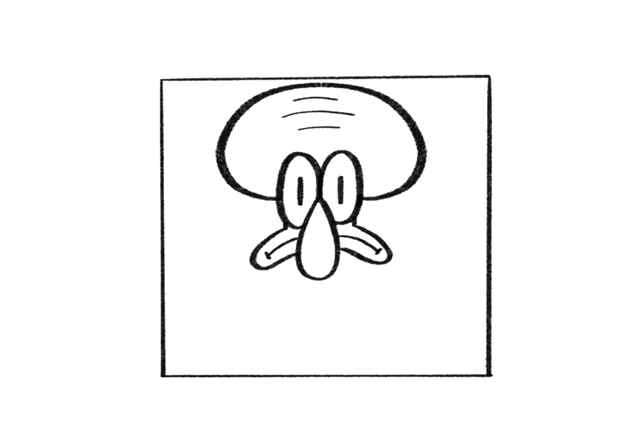 永远丧着脸的章鱼哥怎么画-图5