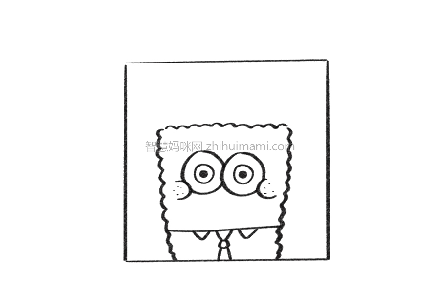 海绵宝宝的画法步骤-图7