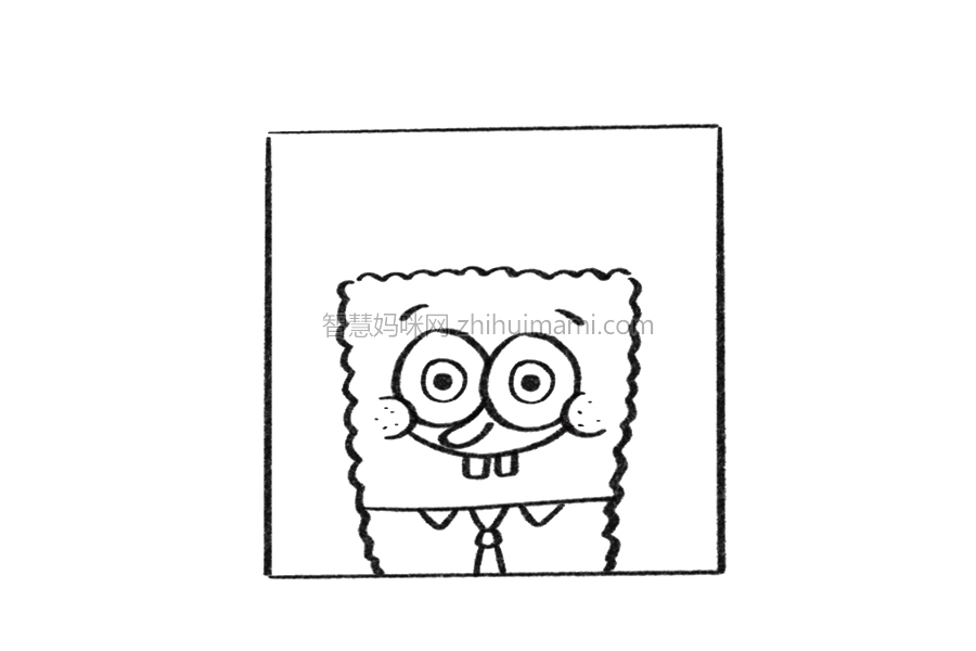 海绵宝宝的画法步骤-图8