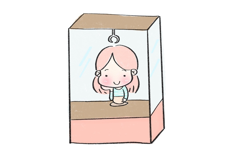 夹娃娃机简笔画画法步骤