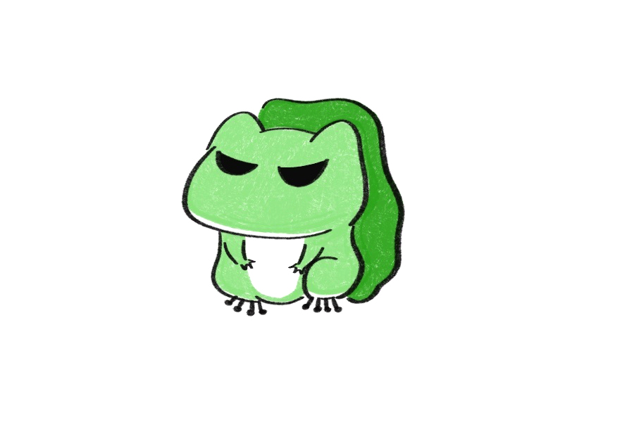 旅行青蛙简笔画画法