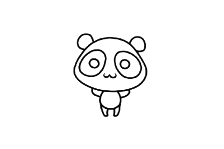 可爱大熊猫的简单画法-图8