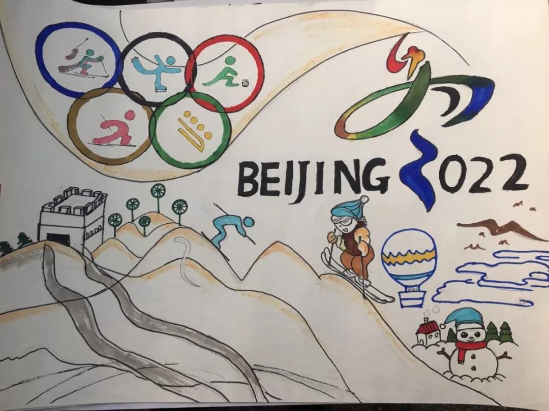 迎冬奥会绘画简单漂亮-图7