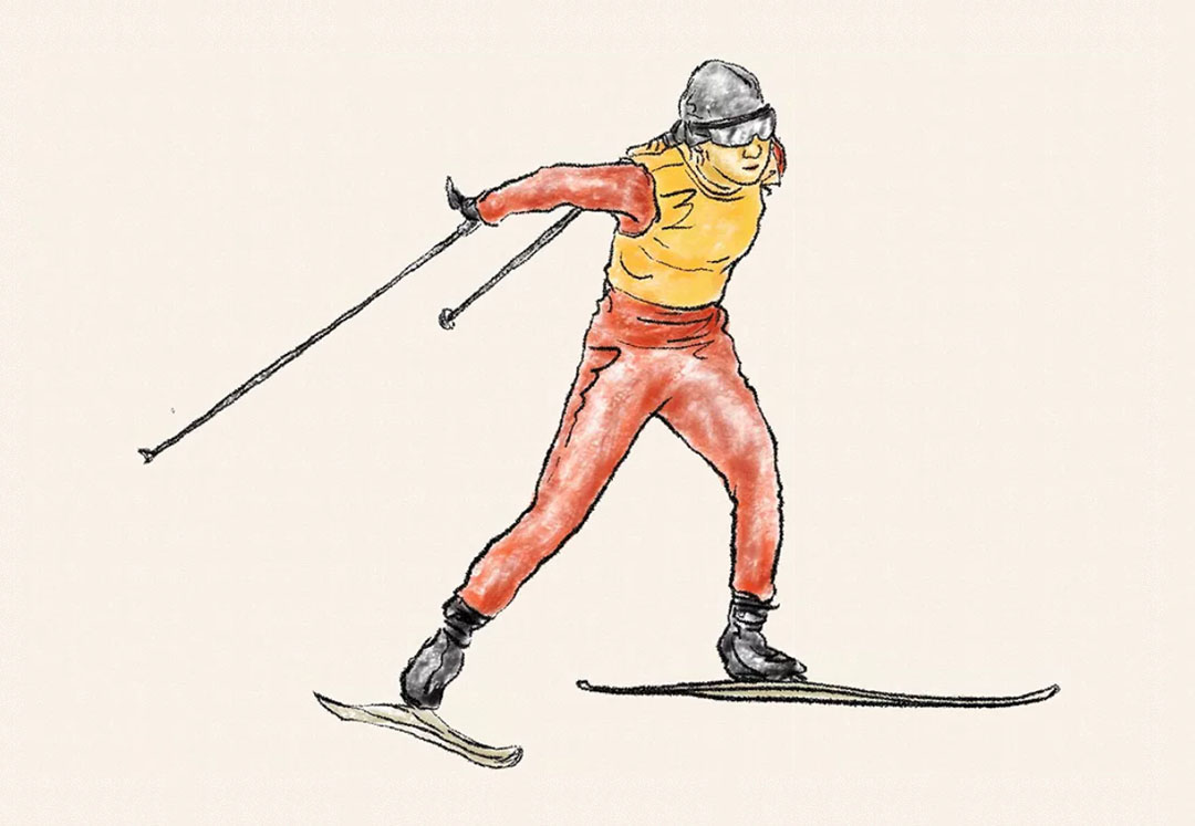 步骤17：越野滑雪