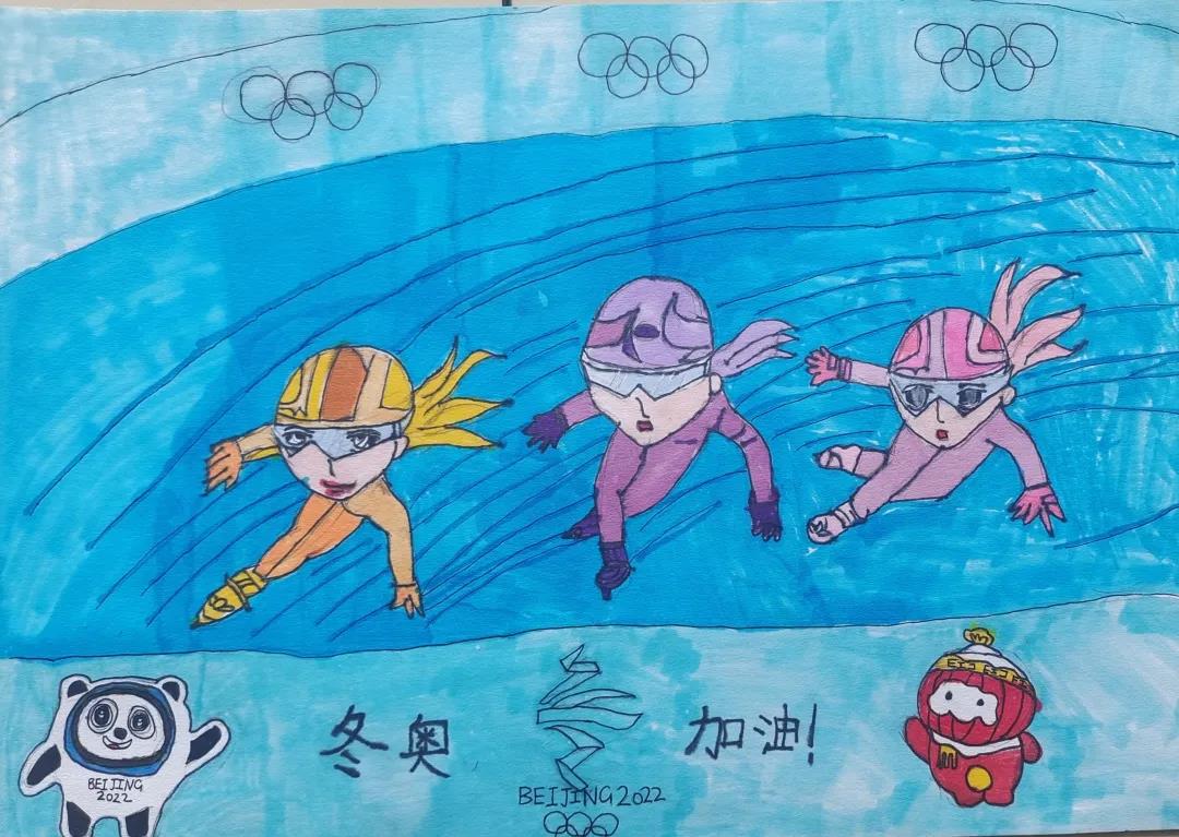 冬奥加油儿童画-图3
